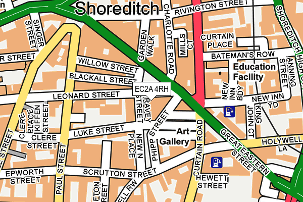 EC2A 4RH map - OS OpenMap – Local (Ordnance Survey)