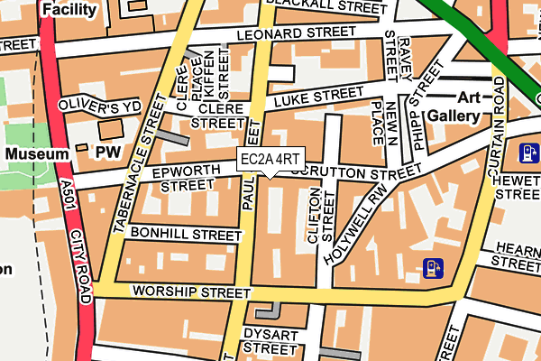 EC2A 4RT map - OS OpenMap – Local (Ordnance Survey)
