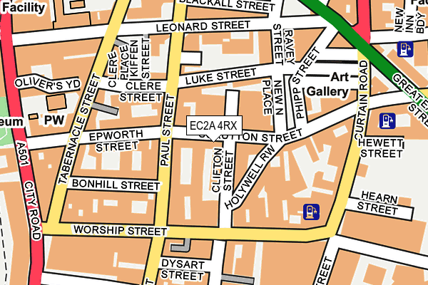 EC2A 4RX map - OS OpenMap – Local (Ordnance Survey)