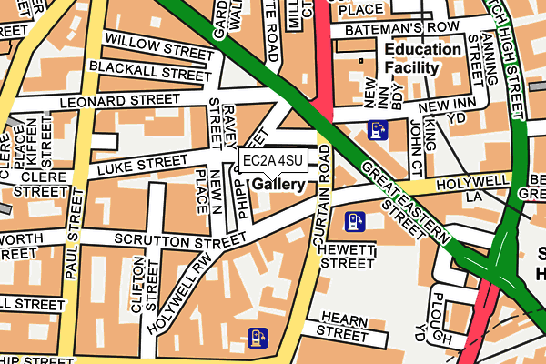 EC2A 4SU map - OS OpenMap – Local (Ordnance Survey)