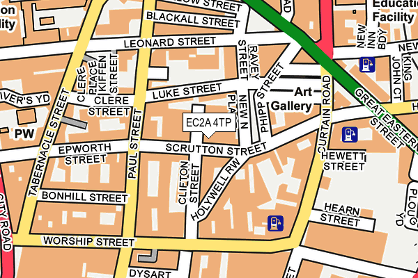 EC2A 4TP map - OS OpenMap – Local (Ordnance Survey)