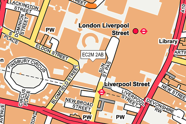 EC2M 2AB map - OS OpenMap – Local (Ordnance Survey)