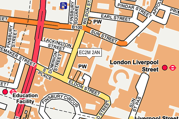 EC2M 2AN map - OS OpenMap – Local (Ordnance Survey)