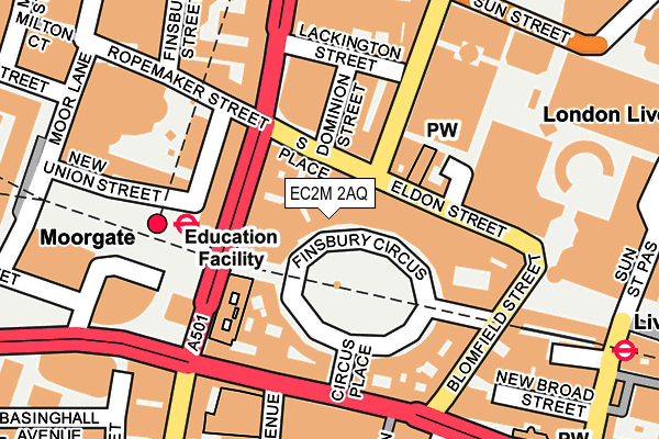 EC2M 2AQ map - OS OpenMap – Local (Ordnance Survey)