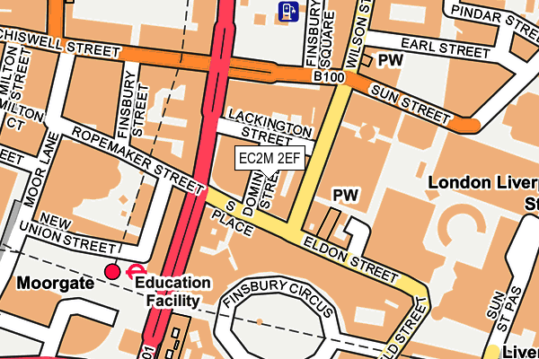 EC2M 2EF map - OS OpenMap – Local (Ordnance Survey)