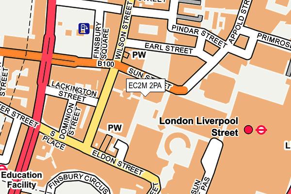 EC2M 2PA map - OS OpenMap – Local (Ordnance Survey)