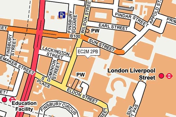 EC2M 2PB map - OS OpenMap – Local (Ordnance Survey)