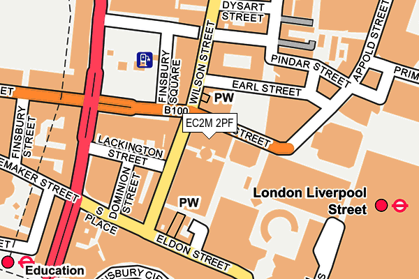 EC2M 2PF map - OS OpenMap – Local (Ordnance Survey)
