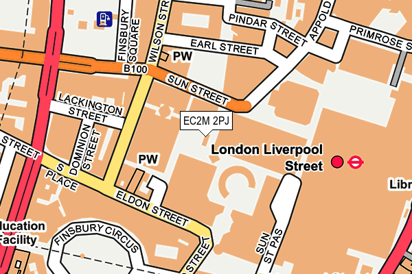 EC2M 2PJ map - OS OpenMap – Local (Ordnance Survey)