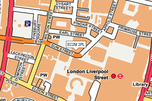 EC2M 2PL map - OS OpenMap – Local (Ordnance Survey)