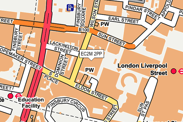 EC2M 2PP map - OS OpenMap – Local (Ordnance Survey)