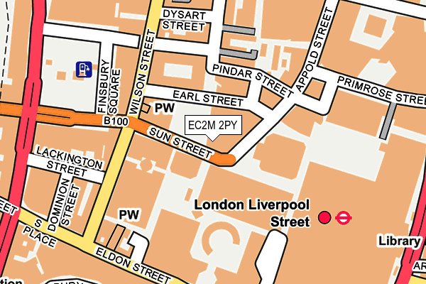 EC2M 2PY map - OS OpenMap – Local (Ordnance Survey)