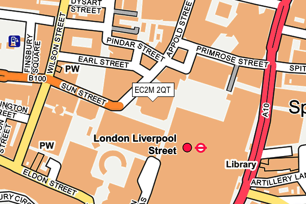EC2M 2QT map - OS OpenMap – Local (Ordnance Survey)