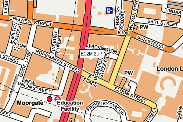 EC2M 2UP map - OS OpenMap – Local (Ordnance Survey)