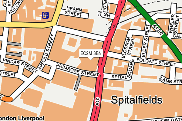 EC2M 3BN map - OS OpenMap – Local (Ordnance Survey)