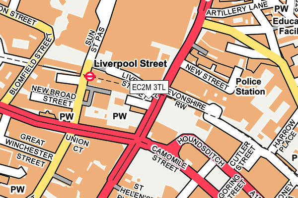 EC2M 3TL map - OS OpenMap – Local (Ordnance Survey)