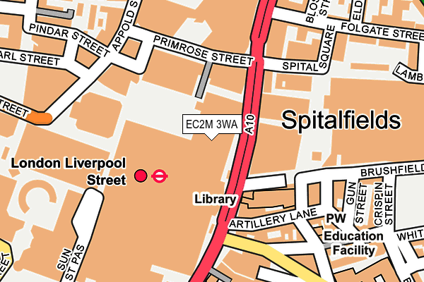 EC2M 3WA map - OS OpenMap – Local (Ordnance Survey)