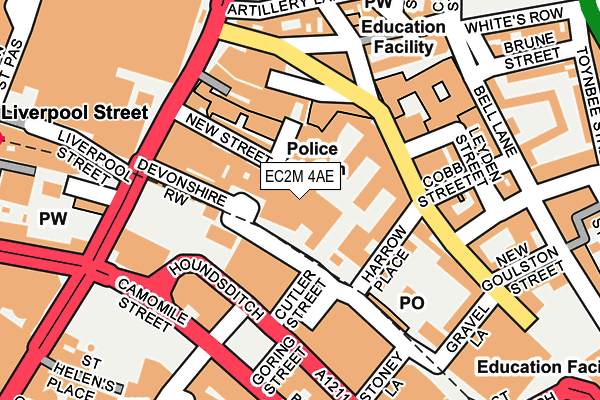 EC2M 4AE map - OS OpenMap – Local (Ordnance Survey)