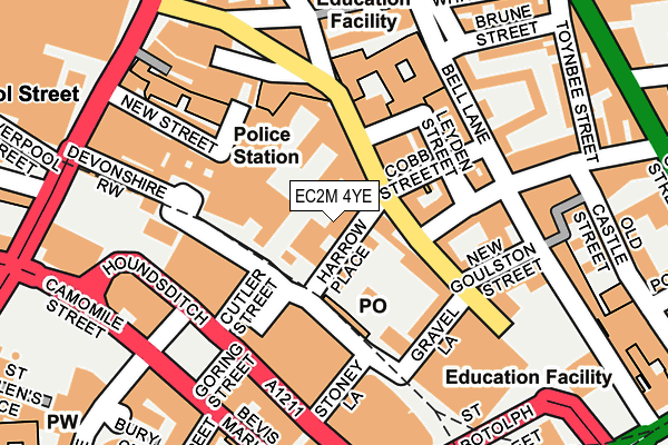 EC2M 4YE map - OS OpenMap – Local (Ordnance Survey)