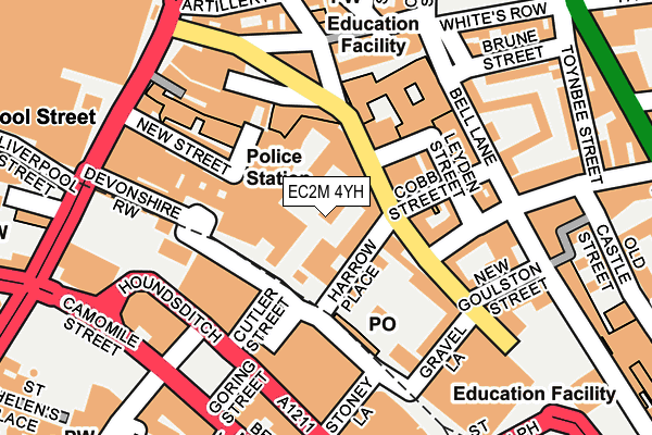 EC2M 4YH map - OS OpenMap – Local (Ordnance Survey)
