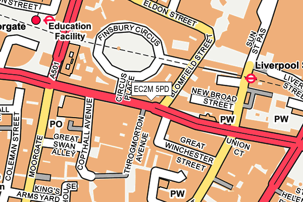 EC2M 5PD map - OS OpenMap – Local (Ordnance Survey)