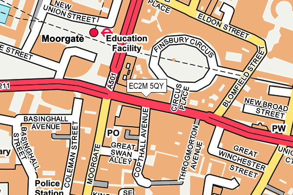 EC2M 5QY map - OS OpenMap – Local (Ordnance Survey)