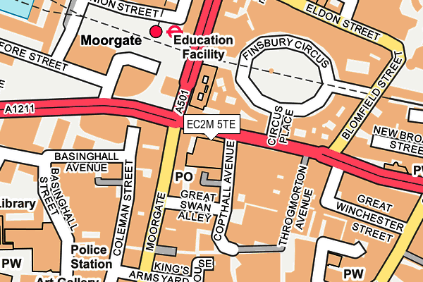 EC2M 5TE map - OS OpenMap – Local (Ordnance Survey)