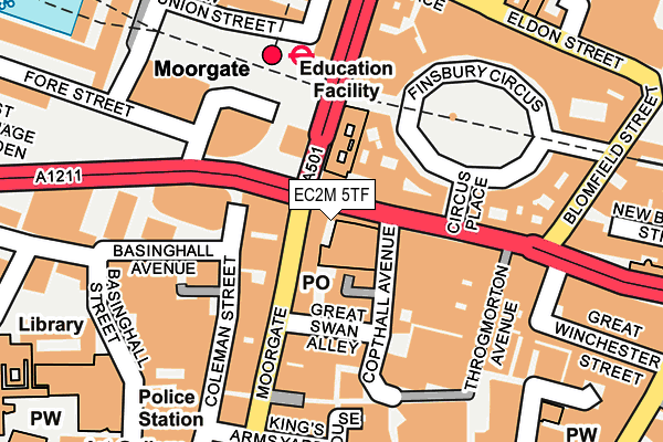 EC2M 5TF map - OS OpenMap – Local (Ordnance Survey)