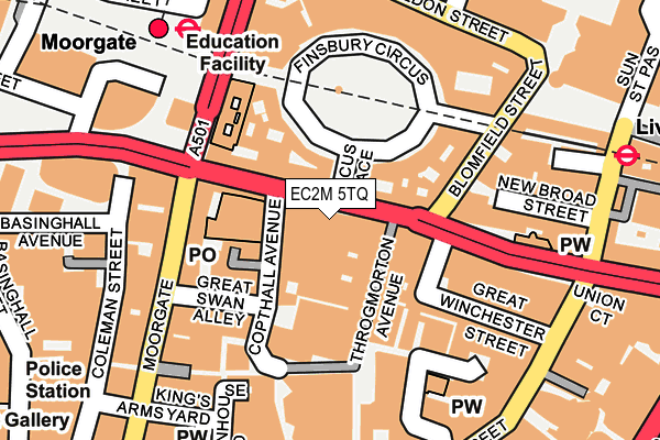 EC2M 5TQ map - OS OpenMap – Local (Ordnance Survey)