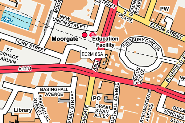 EC2M 6SA map - OS OpenMap – Local (Ordnance Survey)