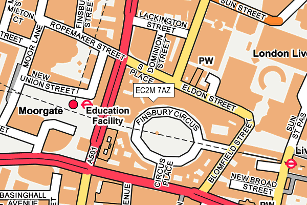 EC2M 7AZ map - OS OpenMap – Local (Ordnance Survey)