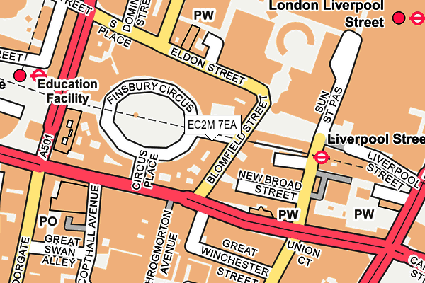 EC2M 7EA map - OS OpenMap – Local (Ordnance Survey)