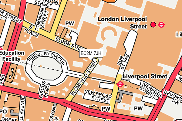 EC2M 7JH map - OS OpenMap – Local (Ordnance Survey)