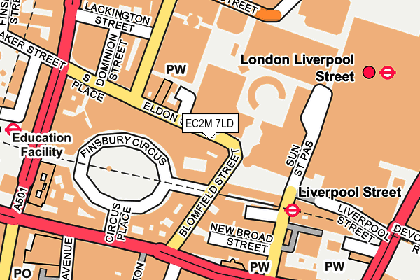 EC2M 7LD map - OS OpenMap – Local (Ordnance Survey)