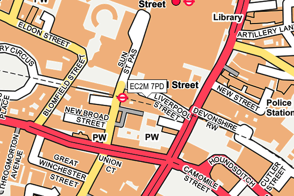 EC2M 7PD map - OS OpenMap – Local (Ordnance Survey)