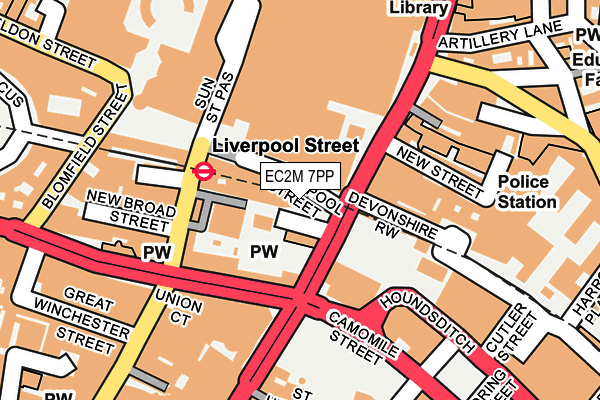 EC2M 7PP map - OS OpenMap – Local (Ordnance Survey)