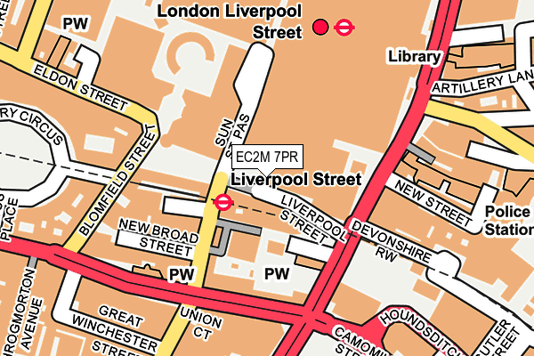 EC2M 7PR map - OS OpenMap – Local (Ordnance Survey)