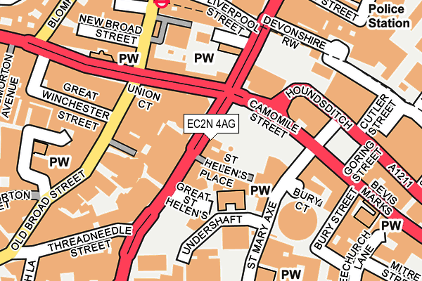 EC2N 4AG map - OS OpenMap – Local (Ordnance Survey)