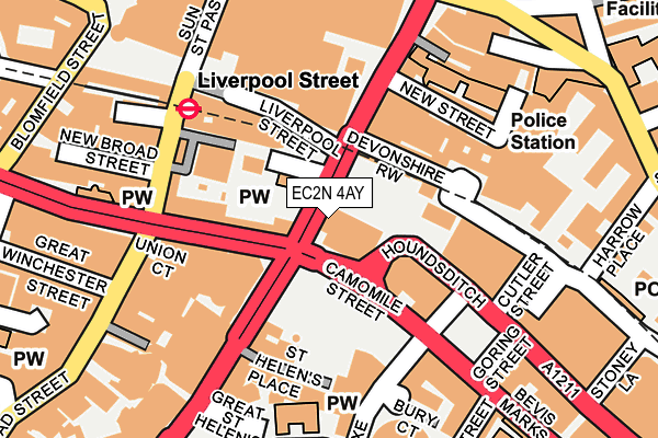 Map of MCDERMOTT WILL & EMERY UK LLP at local scale