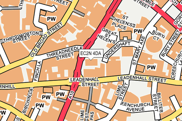 EC2N 4DA map - OS OpenMap – Local (Ordnance Survey)