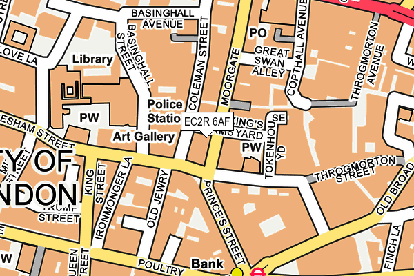 EC2R 6AF map - OS OpenMap – Local (Ordnance Survey)