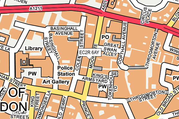 EC2R 6AY map - OS OpenMap – Local (Ordnance Survey)