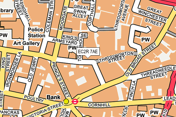 EC2R 7AE map - OS OpenMap – Local (Ordnance Survey)