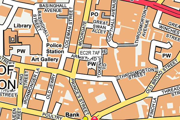EC2R 7AF map - OS OpenMap – Local (Ordnance Survey)