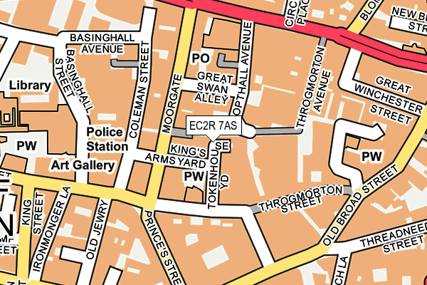 EC2R 7AS map - OS OpenMap – Local (Ordnance Survey)