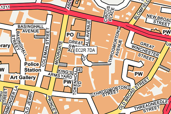 EC2R 7DA map - OS OpenMap – Local (Ordnance Survey)