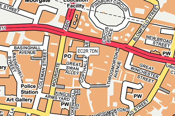 EC2R 7DN map - OS OpenMap – Local (Ordnance Survey)