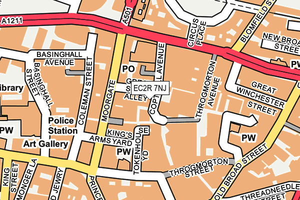 EC2R 7NJ map - OS OpenMap – Local (Ordnance Survey)