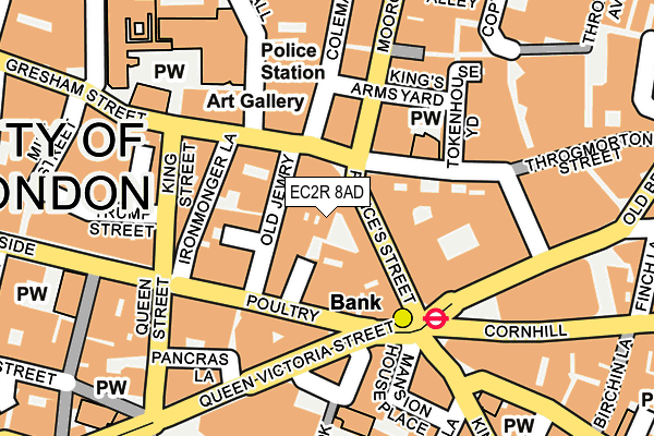 EC2R 8AD map - OS OpenMap – Local (Ordnance Survey)