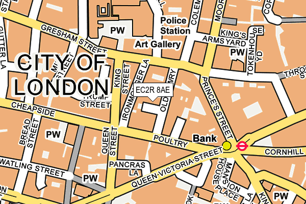 EC2R 8AE map - OS OpenMap – Local (Ordnance Survey)